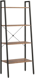 vidaXL Raft vertical cu 4 niveluri maro inchis si negru 56x35x140 cm 