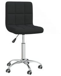 vidaXL Scaun de birou pivotant negru material textil 