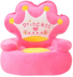 vidaXL Scaun din plus pentru copii Princess roz 