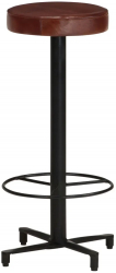 vidaXL Scaune de bar 2 buc. 76 cm piele naturala 