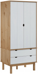vidaXL Sifonier OTTA maro si alb 76 5x53x172 cm lemn masiv pin 