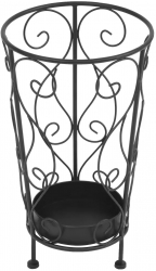 vidaXL Suport pentru umbrela stil vintage metal 26x46 cm negru 