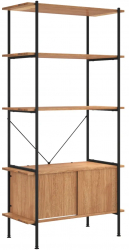 vidaXL Unitate rafturi cu 5 niveluri si dulap 80x40x163 cm otel and lemn 
