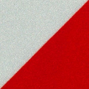 Autocolant reflectorizant dungi 2buc - Rosu/Alb - 5x30cm 
