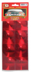 Autocolant reflectorizant metalizat 2buc 6x23cm - Rosu 