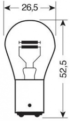 Bec 24V - P21/5W - 21/5W Pozitie frana BAY15d 1buc Trifa 