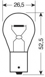 Bec Original Line 12V - PY21W - 21W Semnalizare galben BAU15s 1buc Osram 