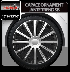 Capace roti auto Trend SB 4buc - Argintiu/Negru - 16 