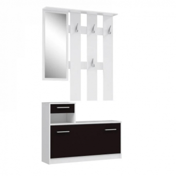 Cuier Hol Aramis 97x180x25 cm Nuanta Alb/Negru 
