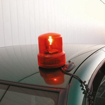Girofar galben cu magnet cu bec 21W 12V 