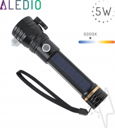 Lanterna LED solara multifunctionala 5W 2000mAh