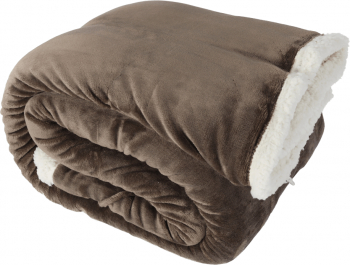 Patura cu doua fete maro 220x205 cm 