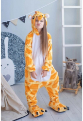 Pijama salopeta pentru copii KIGURUMI model Girafa culoare galbena Onesie-5-6 ani 