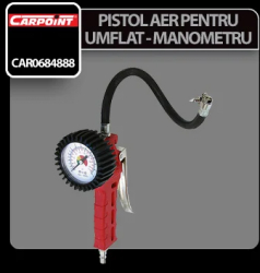 Pistol aer pentru umflat cu manometru profesional Carpoint 