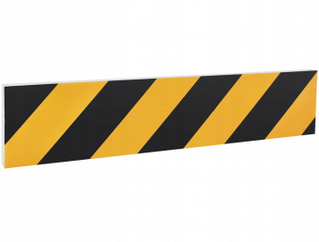 Placa de protectie coliziune portiera auto pentru garaje sau parcari Zola® spuma de polietilena impermeabila 50x10x1.5 cm negru/gal 