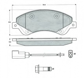 Placute frana fata Ford Tranzit 2.2 TDCI 06-12 