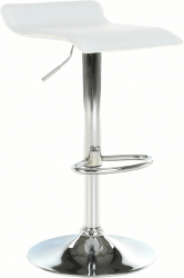 Scaun bar piele ecologica alb crom Laria 37x38.5x85 cm 