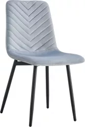 Scaun catifea gri negru Ramita 45x54x86.5 cm 