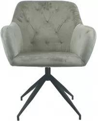 Scaun pivotant catifea maro gri negru Veleza 66x66x83 cm 