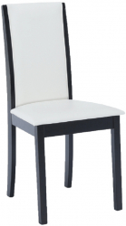 Scaun wenge piele ecologica alb Venis 44x48x90 cm 