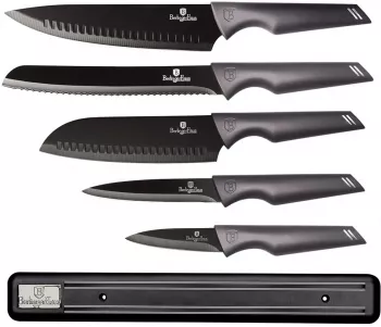 Set cutite 6 piese cu sport magnetic Carbon pro Berlinger Haus BH 2701 