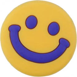 Suport adeziv pentru telefon sau tableta pop-socket cu Smiley din silicon Galben 