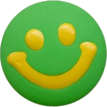 Suport adeziv pentru telefon sau tableta pop-socket cu Smiley din silicon Verde 