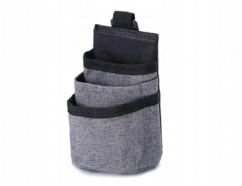 Suport auto model buzunar Zola® pentru depozitare ochelari/telefon cu 3 locuri montare pe grila de ventilatie gri 15x9.5x7 cm 
