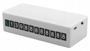 Suport numar de telefon Zola® pentru parcarea temporara USB lumina LED alb 