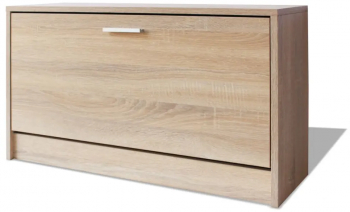 vidaXL Bancheta de stocare pantofi 80x24x45 cm culoarea stejarului 