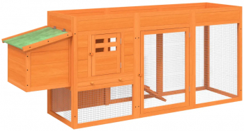 vidaXL Cotet de gaini maro 204x50x84 cm lemn masiv de pin 