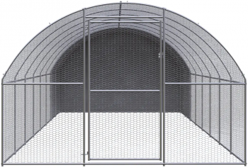 vidaXL Cotet de gaini pentru exterior 3x8x2 m otel zincat 