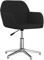 vidaXL Scaun de birou pivotant negru material textil 