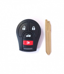 Carcasa cheie pentru Nissan 3+1 but cu electronica si cip 433 mhz 