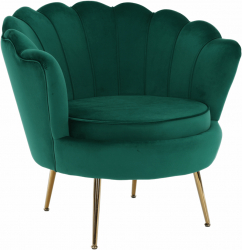 Fotoliu catifea verde smarald crom auriu Noklin 77x76x77 cm 