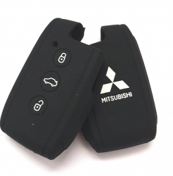 Husa silicon carcasa cheie pentru Mitsubishi 3 butoane negru