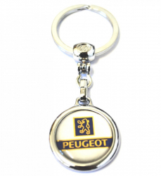 Breloc chei auto pentru Peugeot rotund 