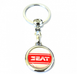 Breloc chei auto pentru Seat rotund 
