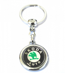 Breloc chei auto pentru Skoda rotund 