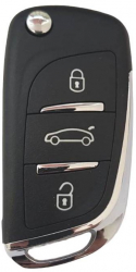 Cheie completa pentru Peugeot 3 but cu electronica si cip ID46 ASK 434Mhz 
