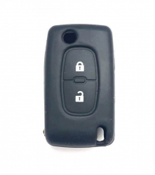 Husa silicon carcasa cheie pentru Peugeot 2 but negru 
