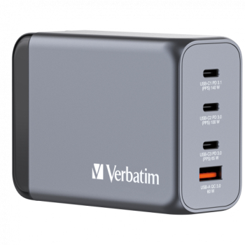 Incarcator retea Verbatim GNC-240 3x USB-C 1x USB-A Silver Resigilat