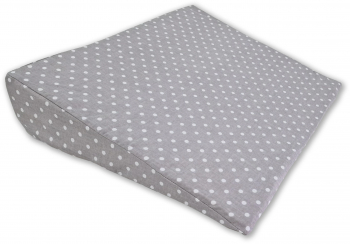 Perna antireflux cu husa bumbac detasabila 30x38 cm Kidizi Grey Dots 