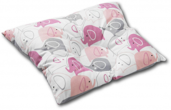 Perna bebelusi contra plagiocefaliei si pentru formarea corecta a capului Kidizi 30x25 cm Pink Elephants 
