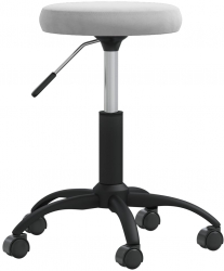 vidaXL Scaun de birou pivotant gri deschis catifea 