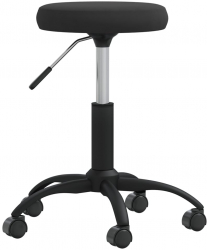 vidaXL Scaun de birou pivotant negru catifea 