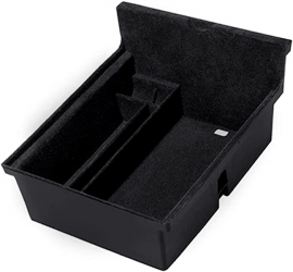 Organizator auto BRAGUS® pentru consola centrala Tesla cu 3 compartimente pentru depozitare compatibil Model 3/Y 2021-2023 textil n