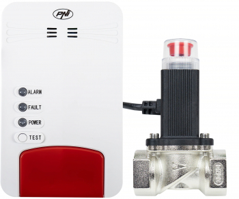 Kit PNI Safe House Dual Gas 250 cu 2 senzori si 2 electrovalve 3/4 inch 85dB alb 