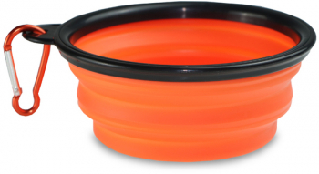Bol portabil pentru animale Zola® pliabil plastic 300 ml portocaliu 