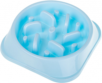Castron de catei Zola® pentru incetinirea hranei din plastic albastru 20x16.5x3.5 cm 